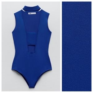 Zara Cobalt blue bodysuit